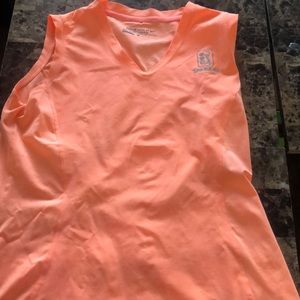 Neon orange lady’s golf shirt